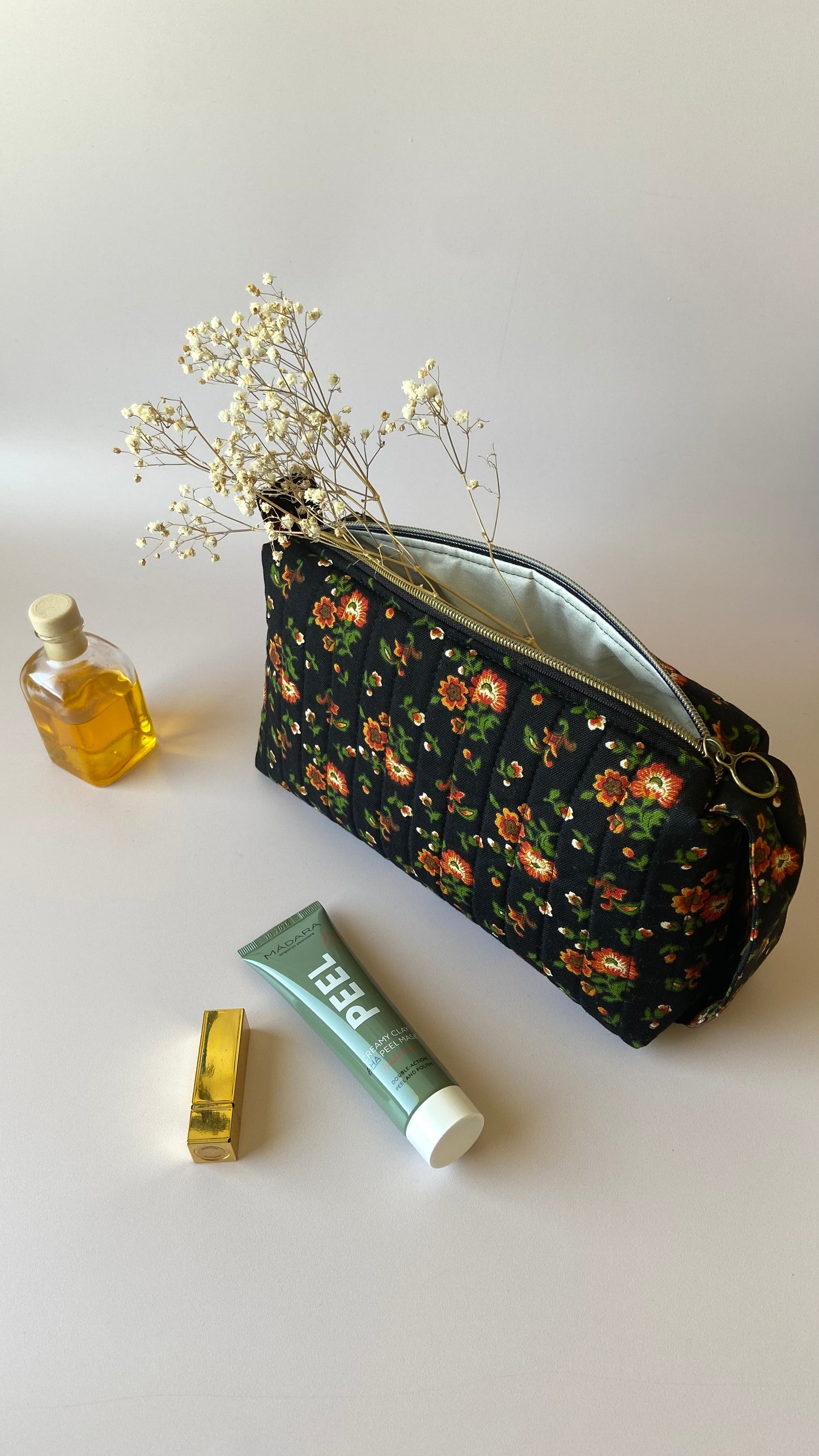 Trousse de toilette tissu vintage