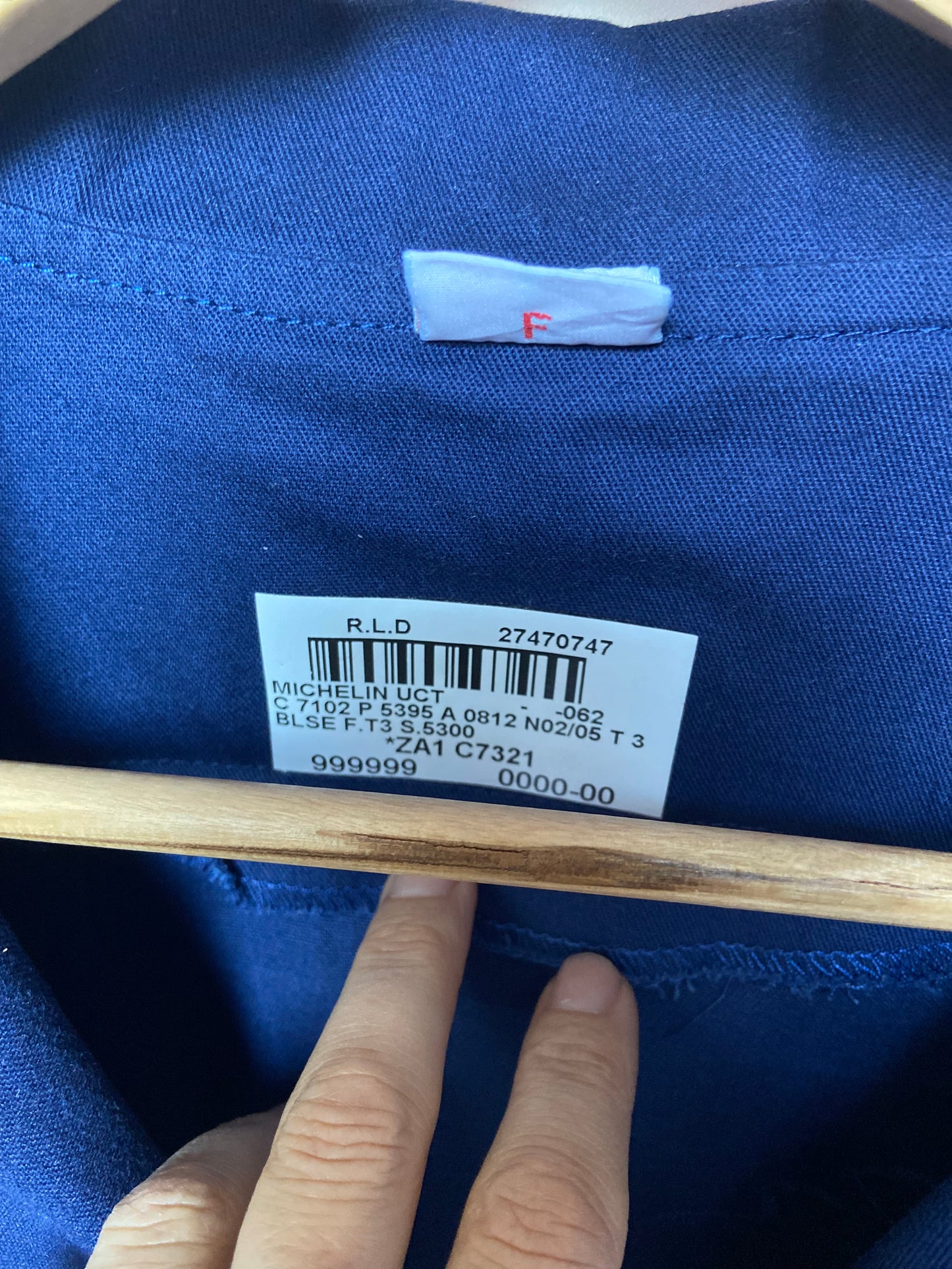 Bombées manches 3/4 – Bleu de travail vintage Upcyclé