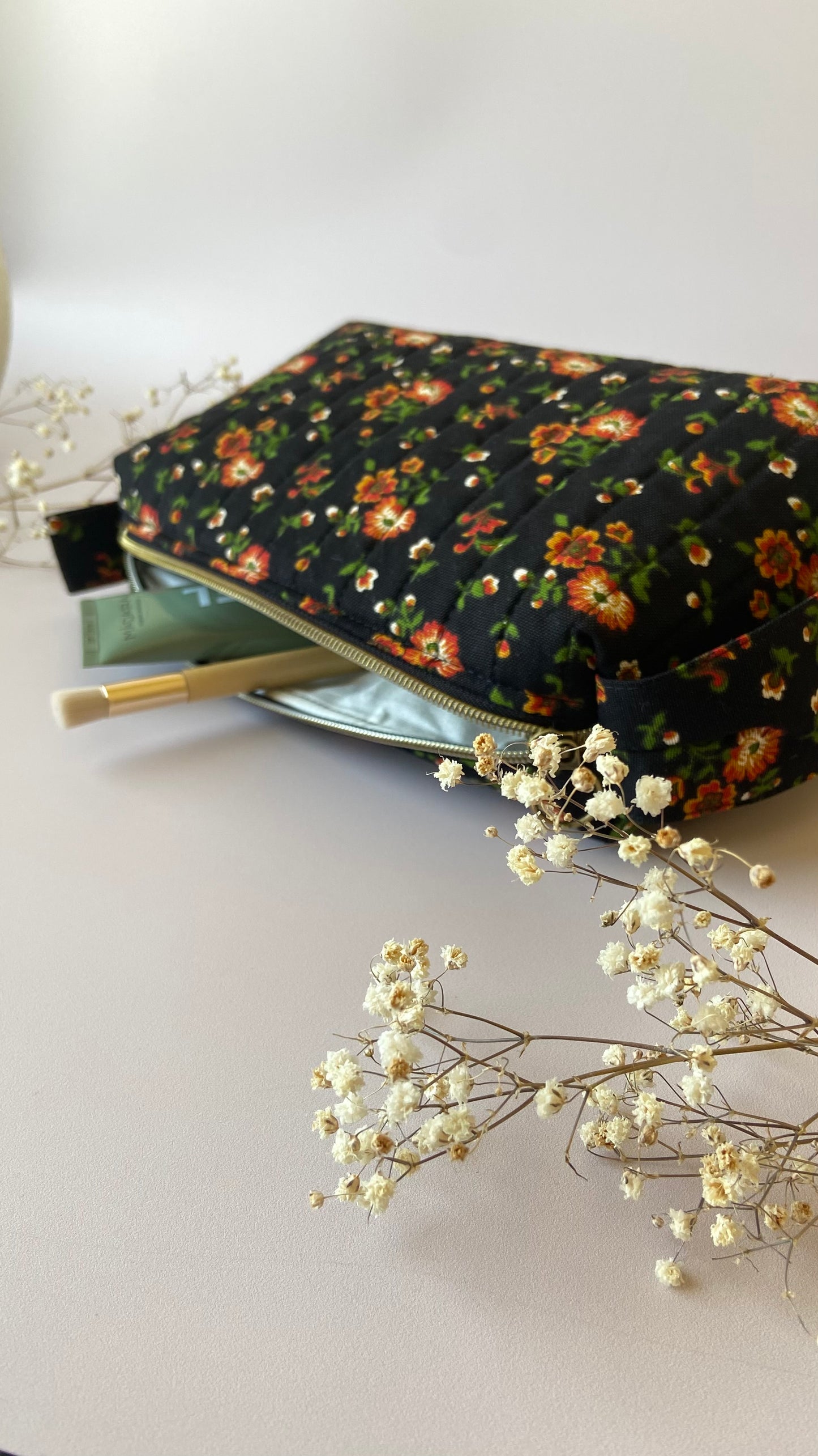 Trousse de toilette tissu vintage