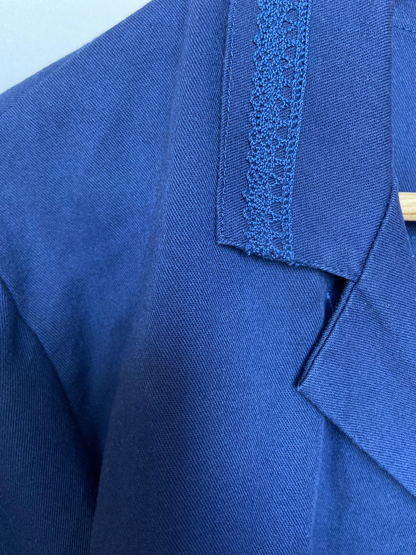Bombées manches 3/4 – Bleu de travail vintage Upcyclé