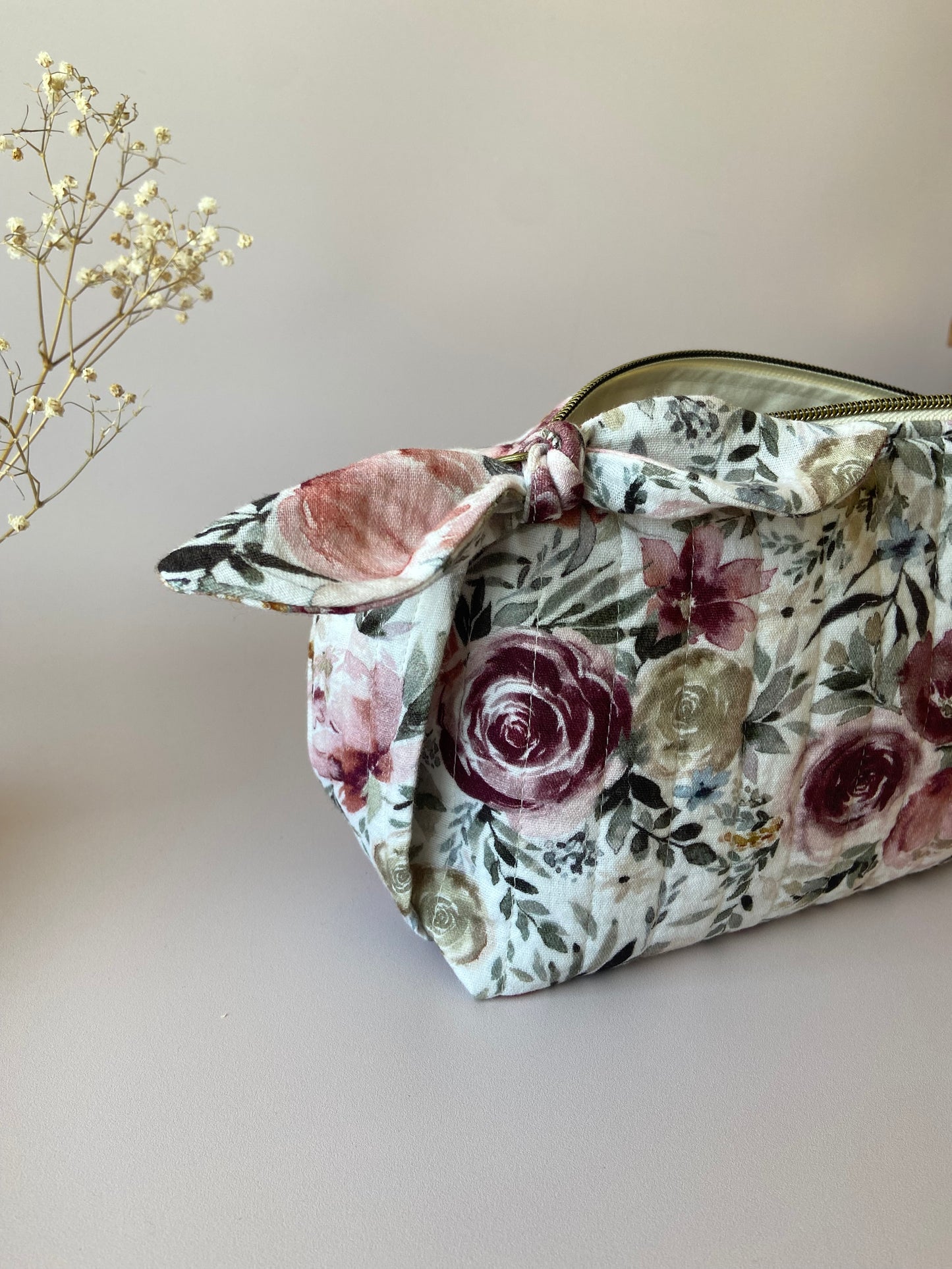 Trousse de toilette tissu fleuri