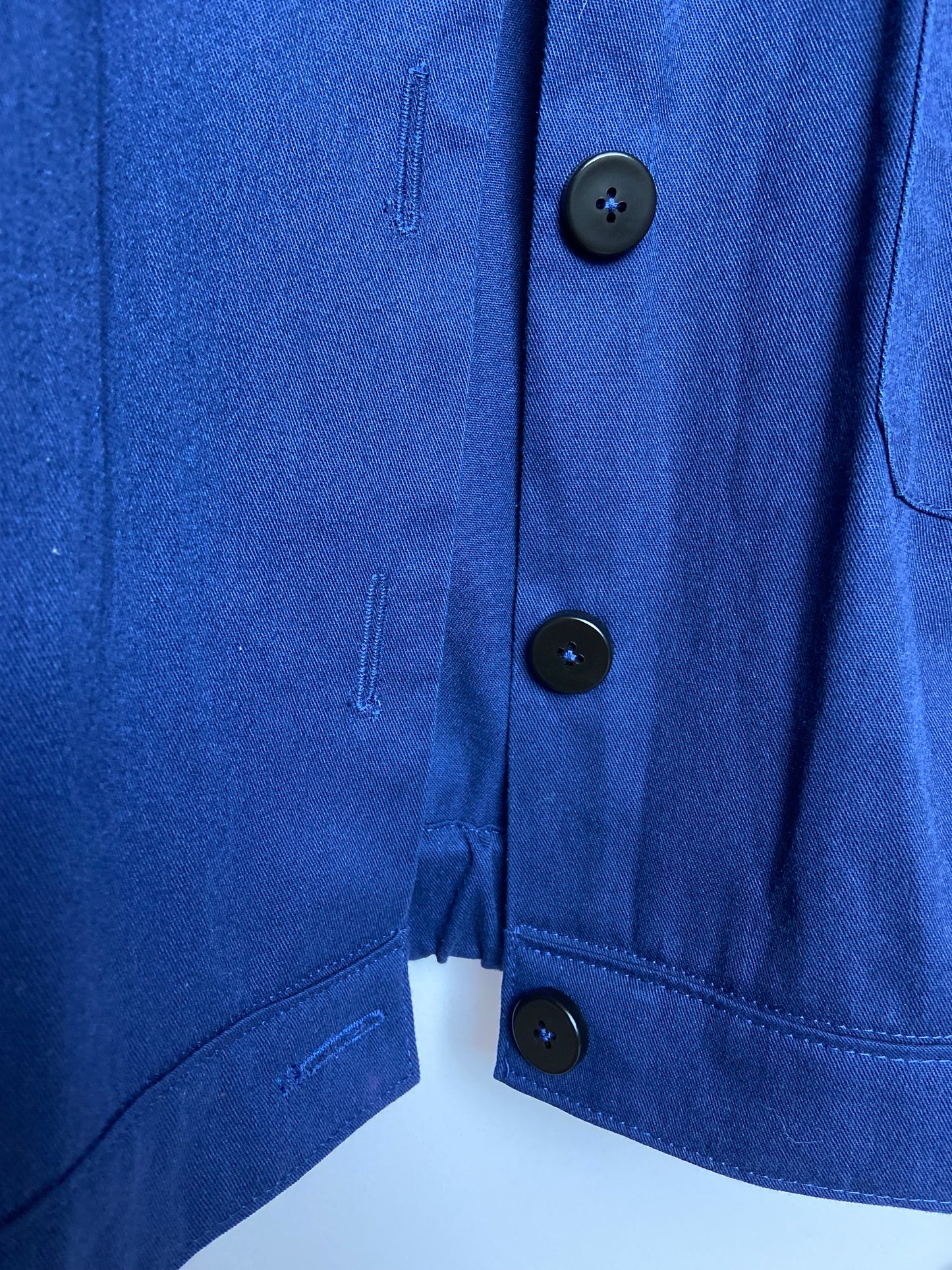 Bombées manches 3/4 – Bleu de travail vintage Upcyclé