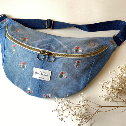 Banane en jeans brodé