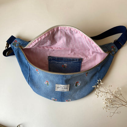 Banane en jeans brodé