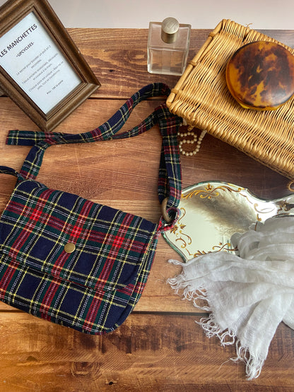 accessoire fait main en tartan chiné