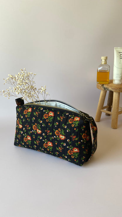 Trousse de toilette tissu vintage