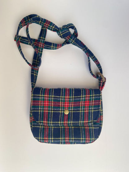 Sac bandoulière tartan revalorisé – Mode éthique & upcycling